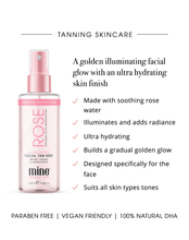 Load image into Gallery viewer, Minetan - Rose Illuminating Facial Tan Mist